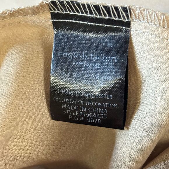 English Factory Black Chevron Sheer Lined Whimsigoth Box Pleat Skirt Size M - Picture 6 of 9